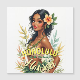 Carte magnétique Hawaii Travel Honolulu de style v