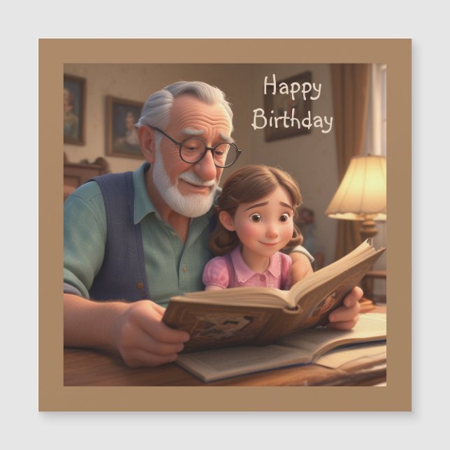 Carte magnétique Joyeux Anniversaire Grampa (Devant)