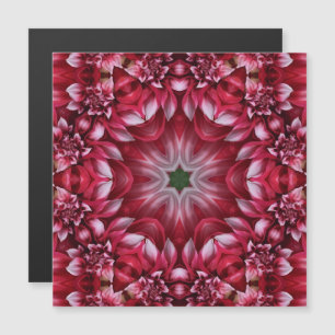 Carte magnétique Kaleidoscopique Crimson Dahlia