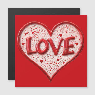 Carte magnétique Love Heart Red Refrigerator