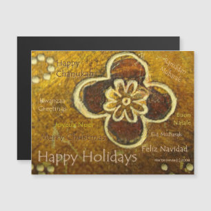 Carte magnétique mince pour joyeuses fêtes interna