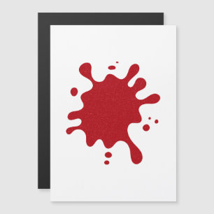 Carte magnétique minimale rouge tomate Splash (per