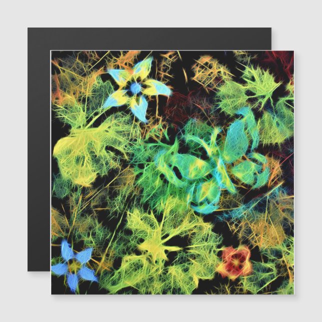 Carte magnétique Papillon et Fleur Rodilius (Devant / Derrière)
