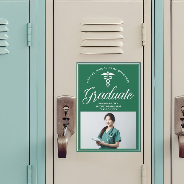 Carte magnétique photo de l'école Médicale verte (Créateur téléchargé)