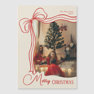 Carte magnétique photo de Noël élégante et joyeuse