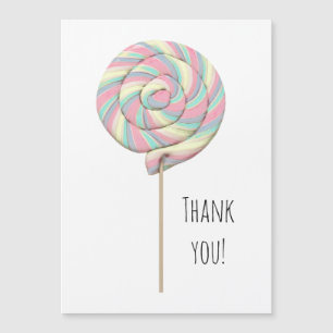 Carte magnétique Pink Swirl Lollipop