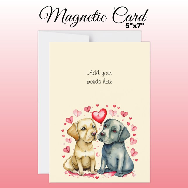 Carte magnétique pour chiens mignon texte personna (Créateur téléchargé)