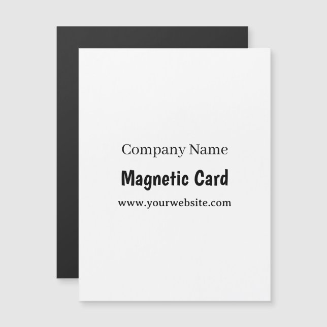 Carte magnétique publicitaire simple pour entrepri (Devant / Derrière)