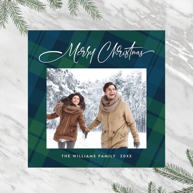 Carte magnétique Retro Minimale Noël Plaqué (Créateur téléchargé)