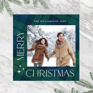 Carte magnétique Retro Minimale Noël Plaqué