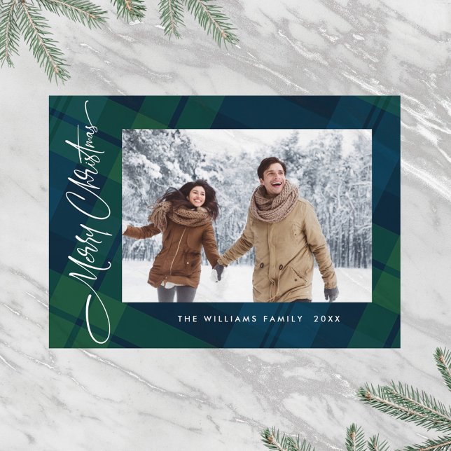 Carte magnétique Retro Minimale Noël Plaqué (Créateur téléchargé)