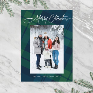 Carte magnétique Retro Minimale Noël Plaqué