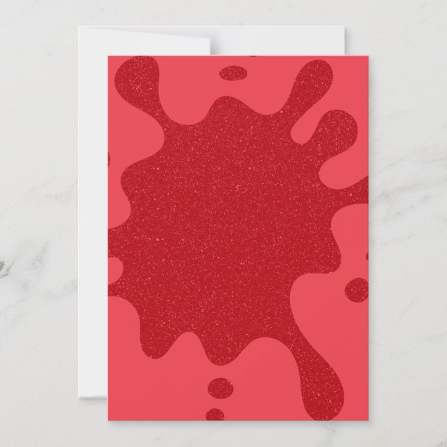 Carte Magnétique Rouge Tomate Éclaboussure de Pail (Recto)