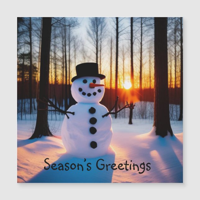 Carte Magnétique Snowman (Devant)