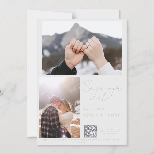 Carte magnétique, Taille : 5" x 7", Enveloppes : B (Recto)