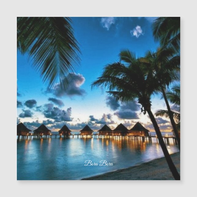 Carte magnétique Tropical Bora Bora (Devant)