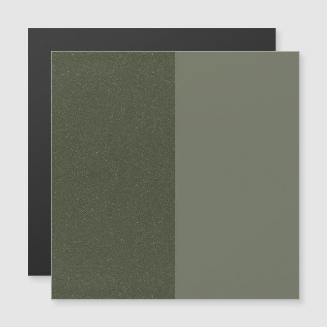 Carte magnétique verte Split Moss - Personnalisabl (Devant / Derrière)