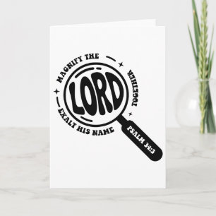 Carte Magnifiez le Seigneur Verset Biblique Magnifié Vbs