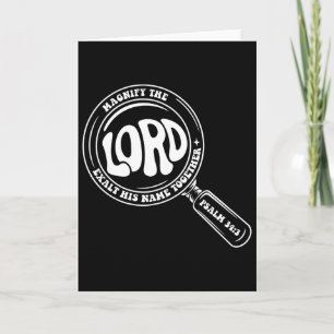 Carte Magnifiez le Seigneur Verset biblique Magnifié Vbs