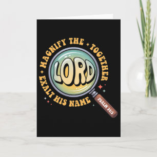 Carte Magnifiez le Seigneur Verset biblique magnifié Vbs