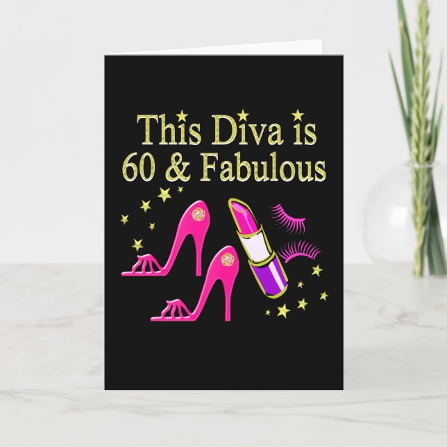 CARTE MAGNIFIQUE 60E ANNIVERSAIRE DIVA DESIGN (Devant)