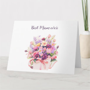 Carte Magnifique bouquet de fleurs pour la fête des mère