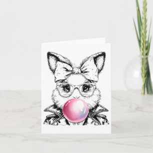 Carte Magnifique Bunny de Pâques des années 50 rétro sou