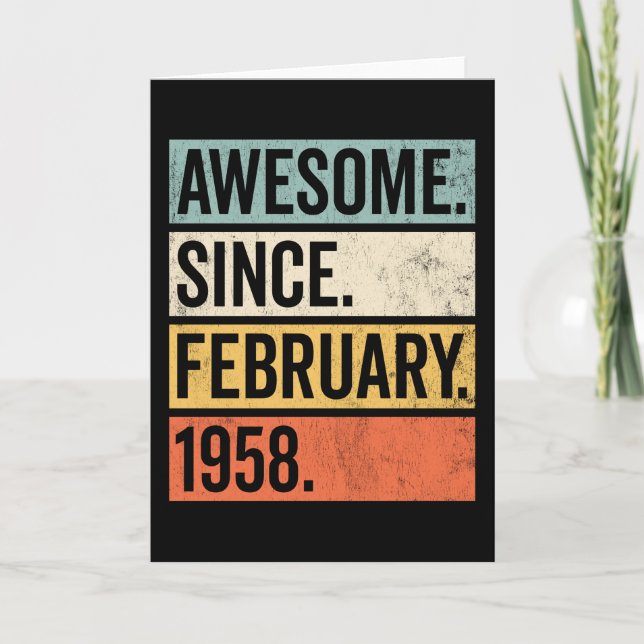 Carte Magnifique depuis février 1958 Anniversaire (Devant)