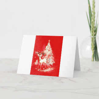 Carte Magnifiques rennes de milieu de siècle vintage