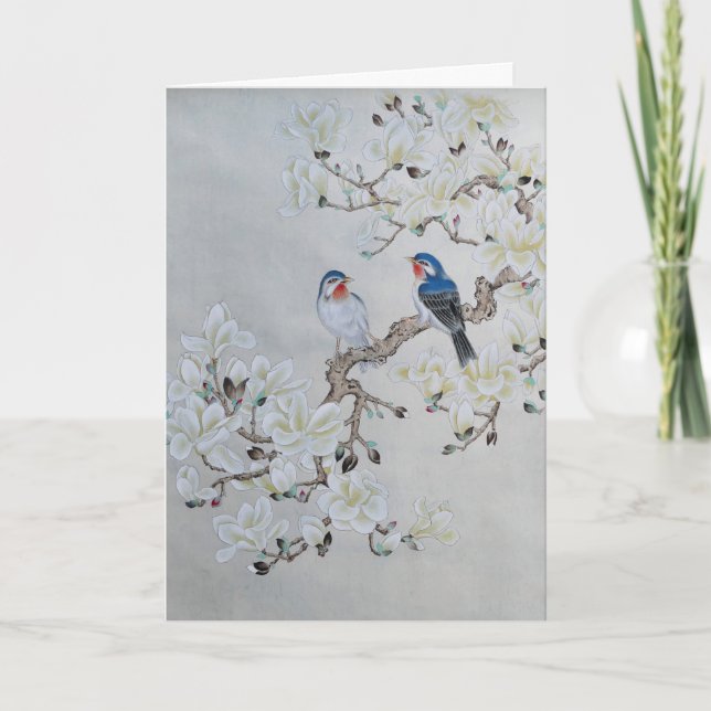 Carte Magnolia blanc (Devant)