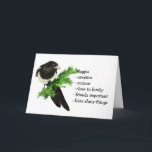 Carte Magpie Totem, Animal Guide Funny Birthday<br><div class="desc">Magpie Totem,  Animal Guide Inspirational and spiritual but funny card is a perfect Birthday card for your favorite Magpie person in your life who displays all these characteristics.</div>
