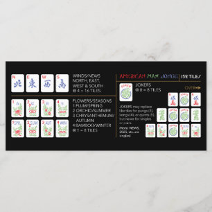 Carte Mah Jongg American Carreaux