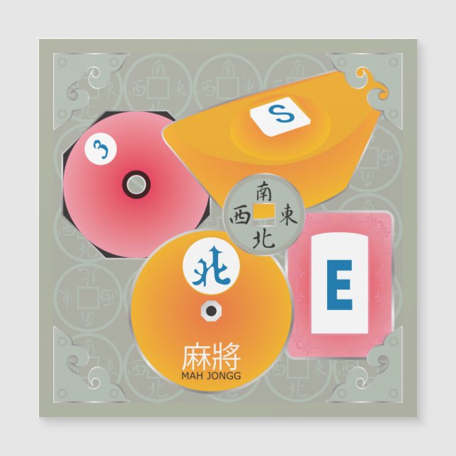 Carte Mah Jongg Bettors Magnet Card (Devant)