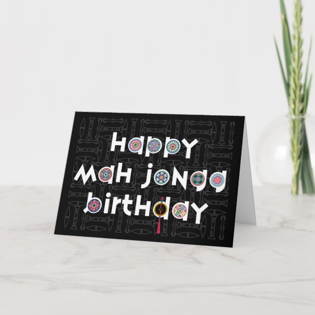 Carte Mah Jongg Dots Anniversaire (Devant)