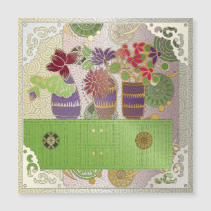 Carte Mah Jongg Green Table Magnet