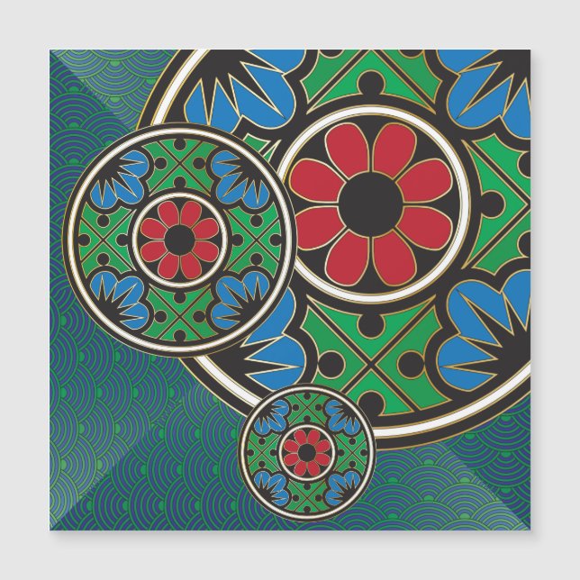 Carte Mah Jongg Holiday Magnet Card (Devant)