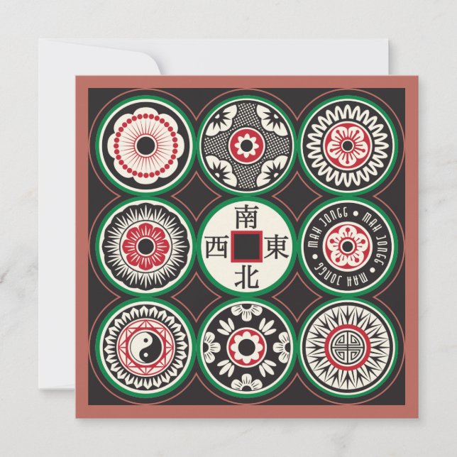 Carte Mah Jongg One Doin Plat Card (Devant)