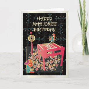 Carte Mah Jongg Table Rouge