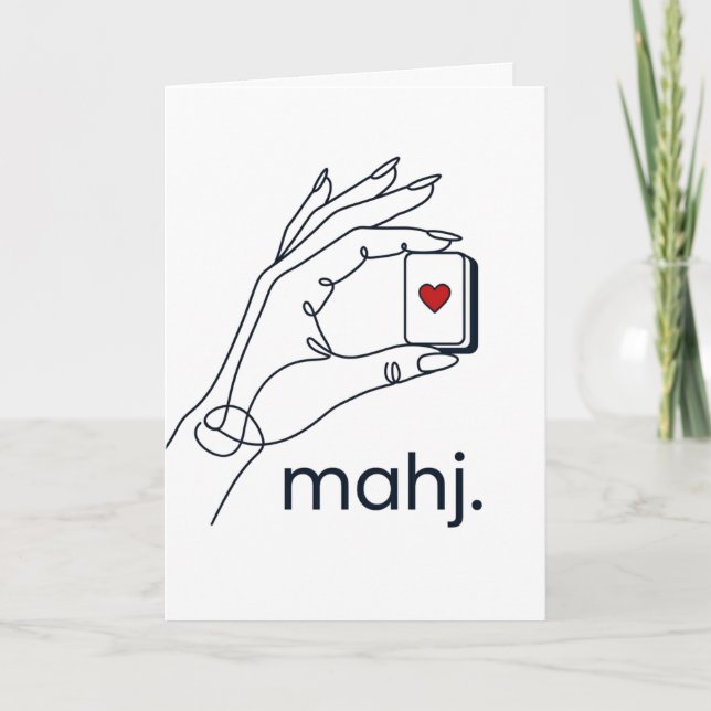 Carte Mahjong Chic Personnalisé  (Devant)