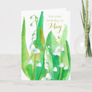 Carte Mai Anniversaire Lily Des Fleurs De Vallée