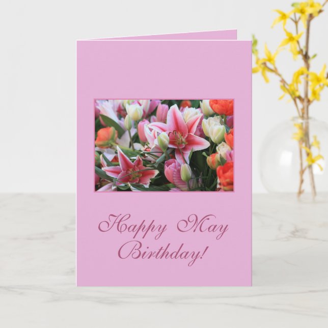 Carte Mai Anniversaire Lily Mois Fleur (Fleur jaune)