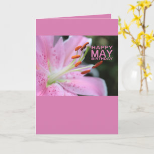 Carte Mai Anniversaire Lily Mois Fleur