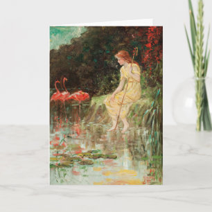 Carte Maiden aux Flamants roses Église Frederick Stuar