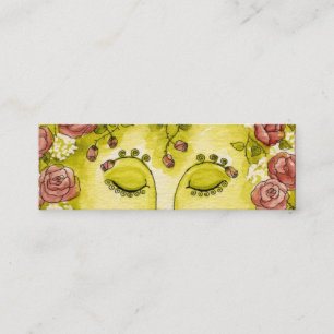 Carte maigre de profil de nymphe rose