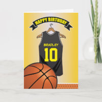 Maillot de basketball noir jaune Anniversaire