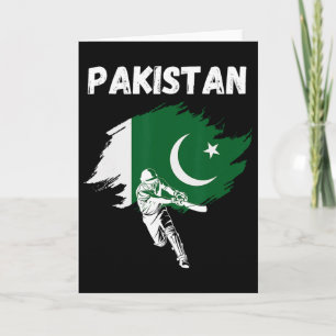 Carte Maillot de cricket pakistanais Drapeau de cricket 
