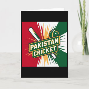 Carte Maillot de cricket pakistanais Drapeau de cricket