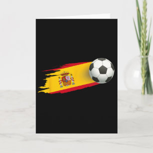 Carte Maillot de foot de l'Espagne avec drapeau espagnol