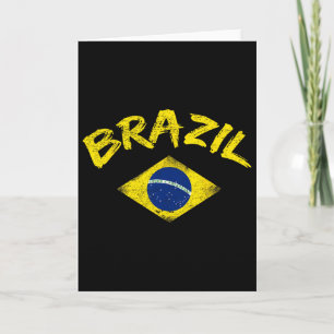 Carte Maillot de foot du Brésil drapeau national brésili