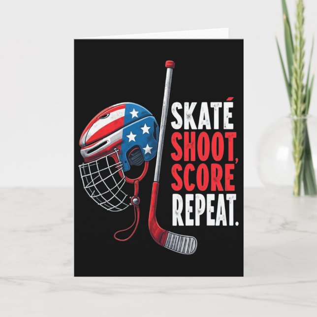 Carte Maillot de hockey sur glace Usa pour jeunes garçon (Devant)